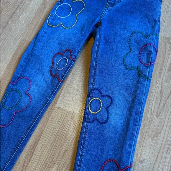 EUC Boden Girls Flower Embroidered Jeans - Picture 3 of 7